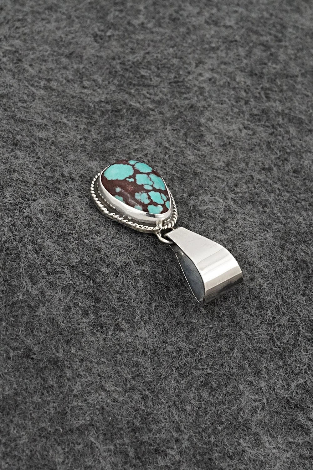 Turquoise & Sterling Silver Pendant - Eugene Gruber