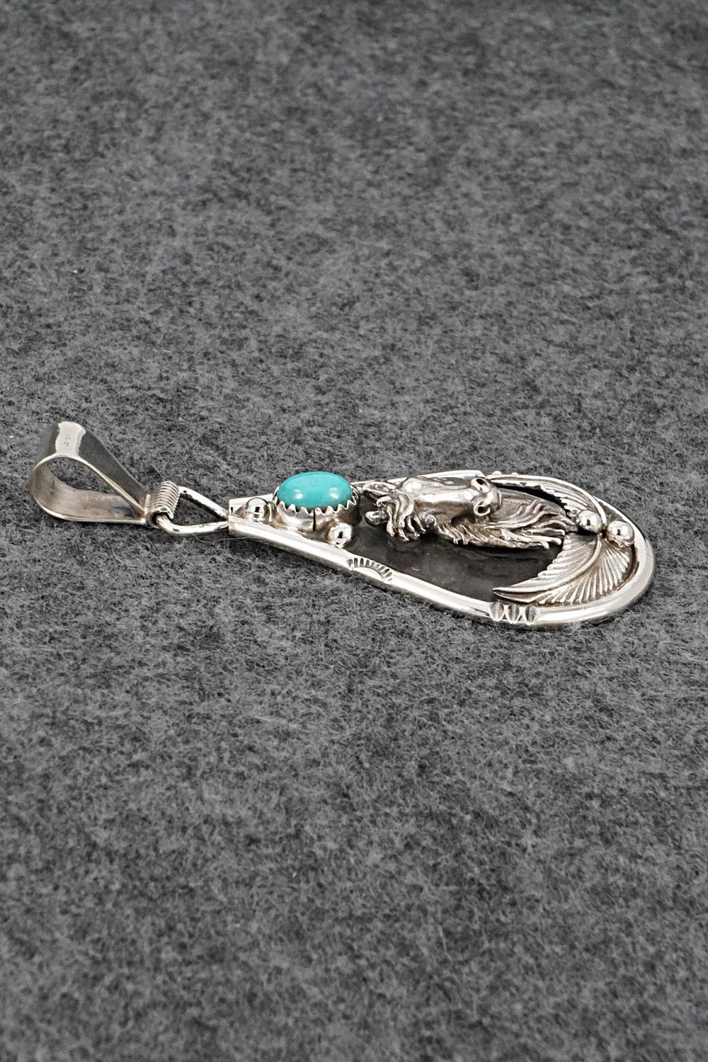 Turquoise & Sterling Silver Pendant - Darrell Morgan