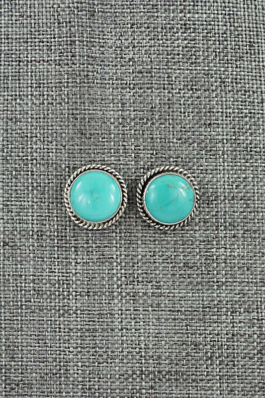 Turquoise & Sterling Silver Earrings - Marco Begaye