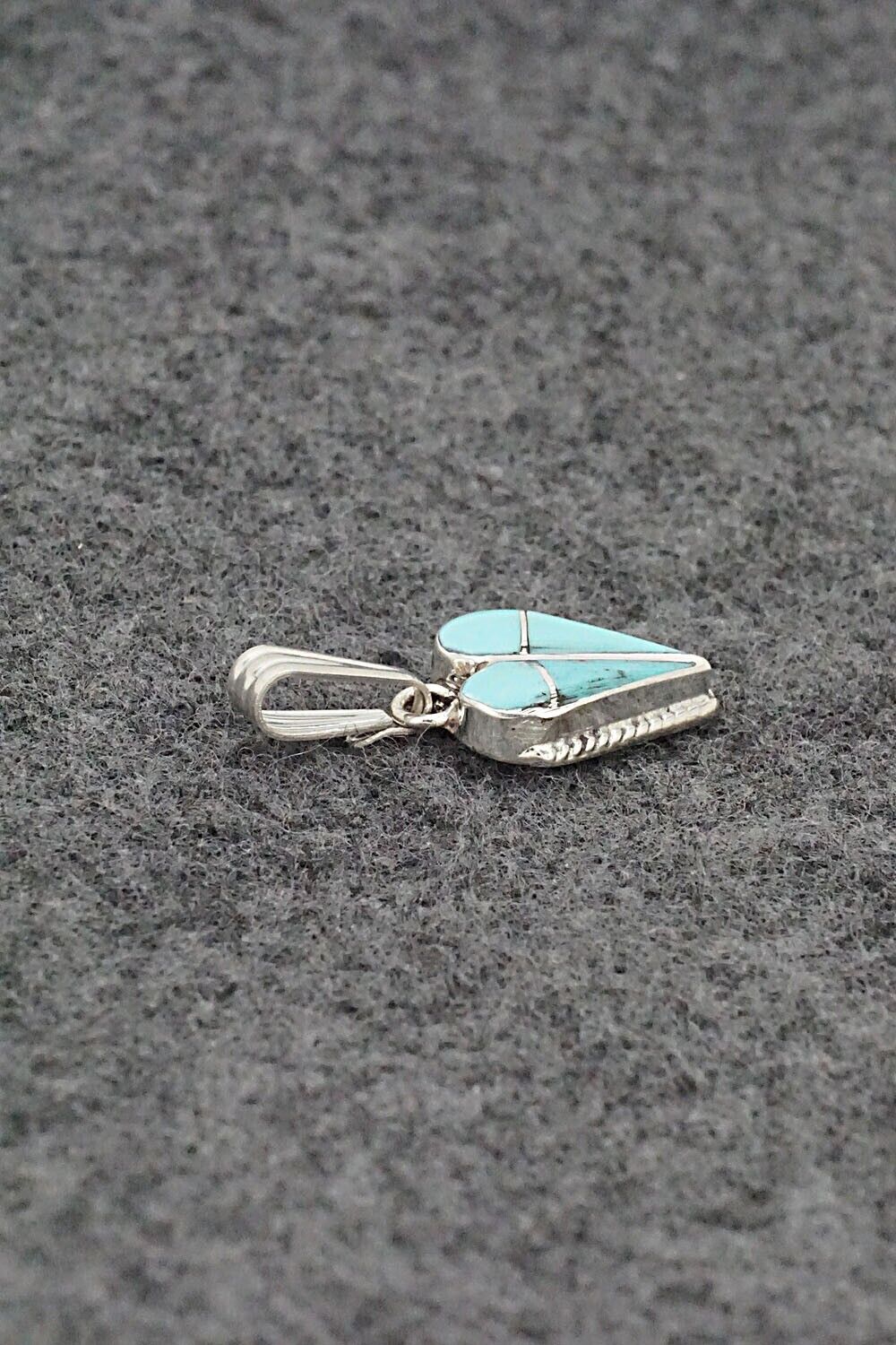 Turquoise and Sterling Silver Pendant - Velda Nastacio