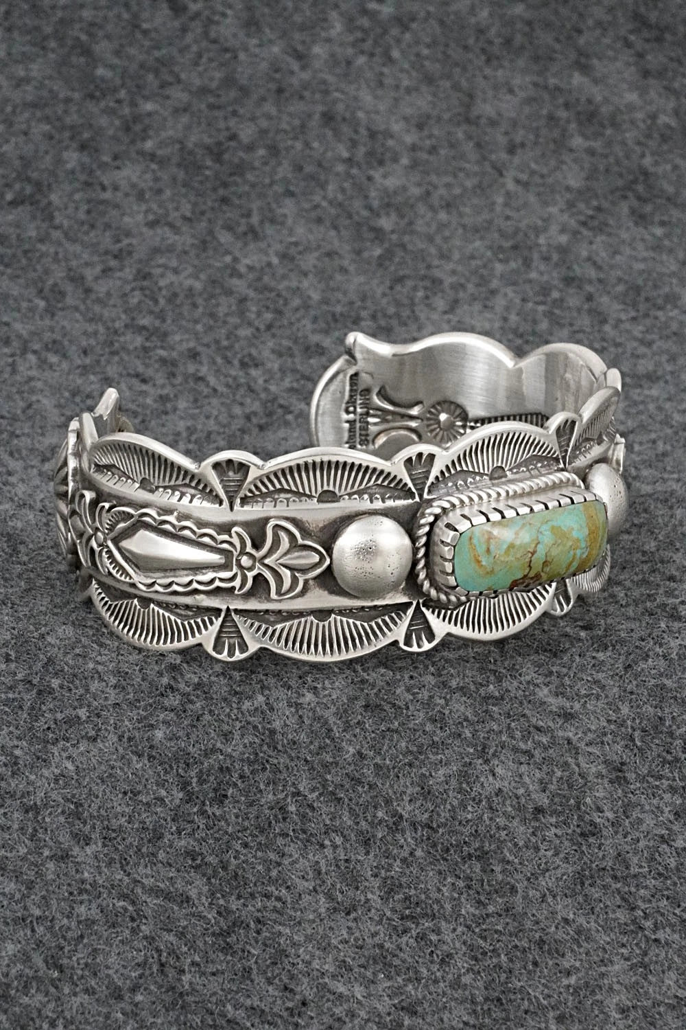 Turquoise & Sterling Silver Bracelet - Roland Dixson