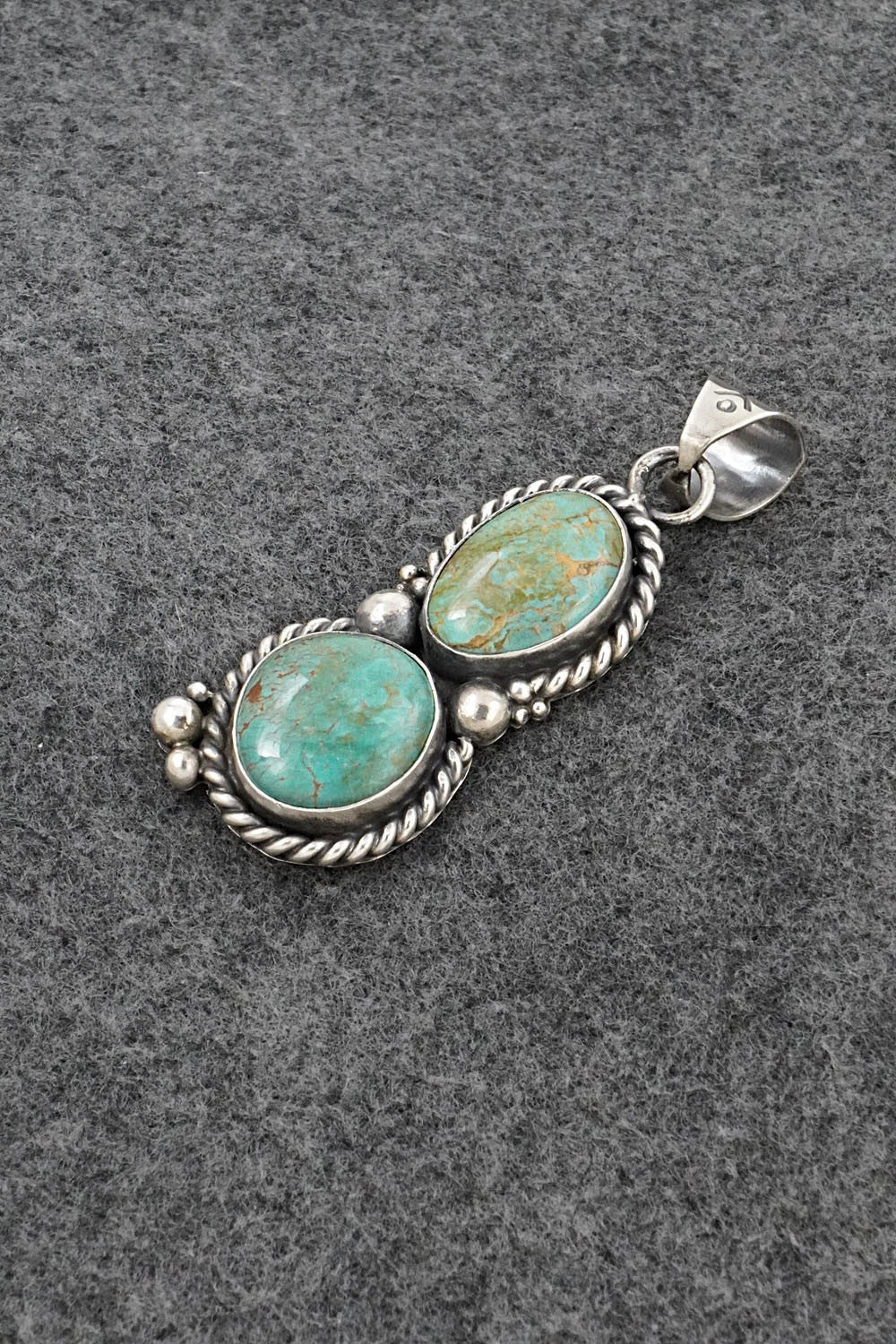 Turquoise & Sterling Silver Pendant - Antwone Brown