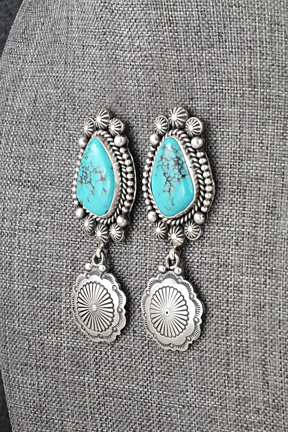 Turquoise & Sterling Silver Earrings - Michael Calladitto