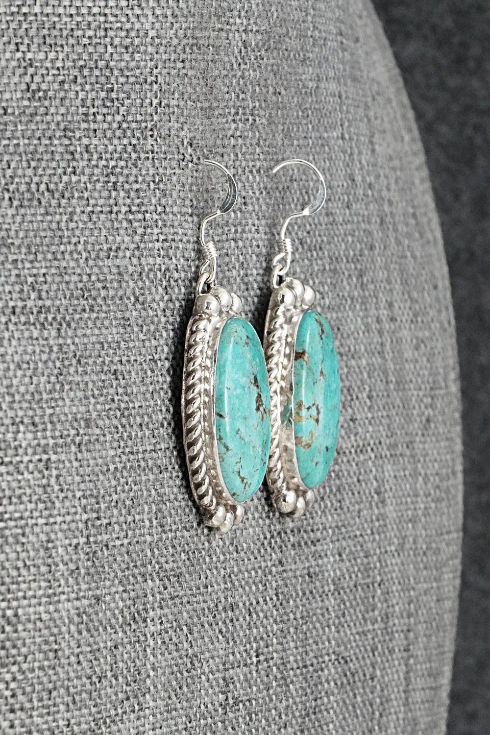 Turquoise & Sterling Silver Earrings - Antwone Brown