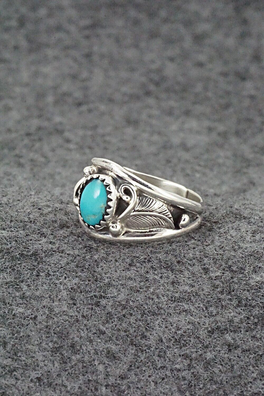 Turquoise & Sterling Silver Ring - Harris Largo - Size 6.5