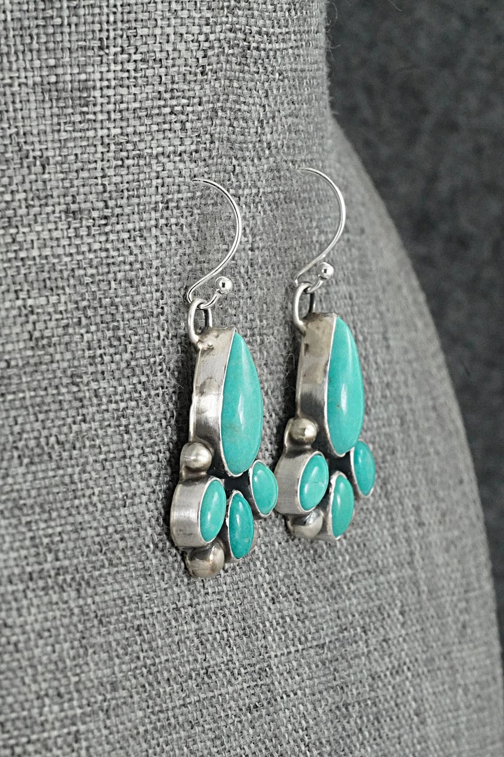Turquoise & Sterling Silver Earrings - Kathleen Livingston