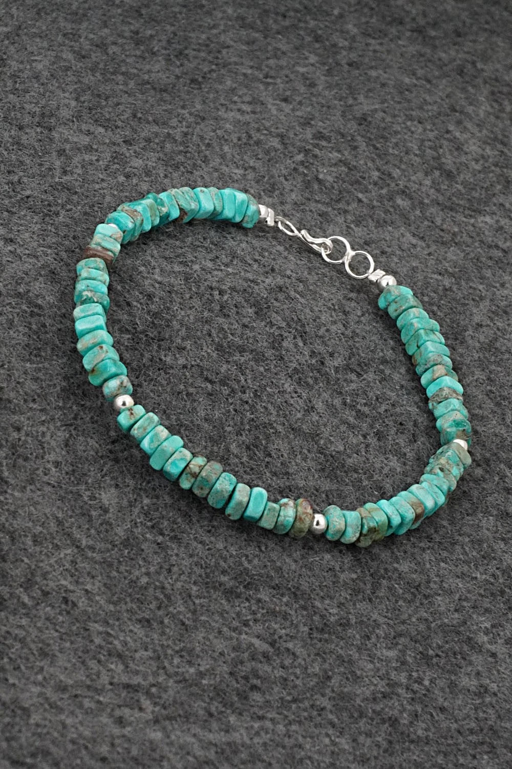 Turquoise & Sterling Silver Bracelet - Doreen Jake