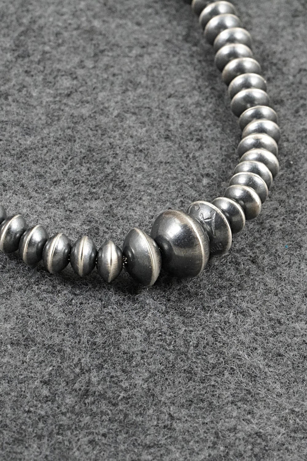 Sterling Silver Navajo Pearl Necklace 26" - Austin Haley
