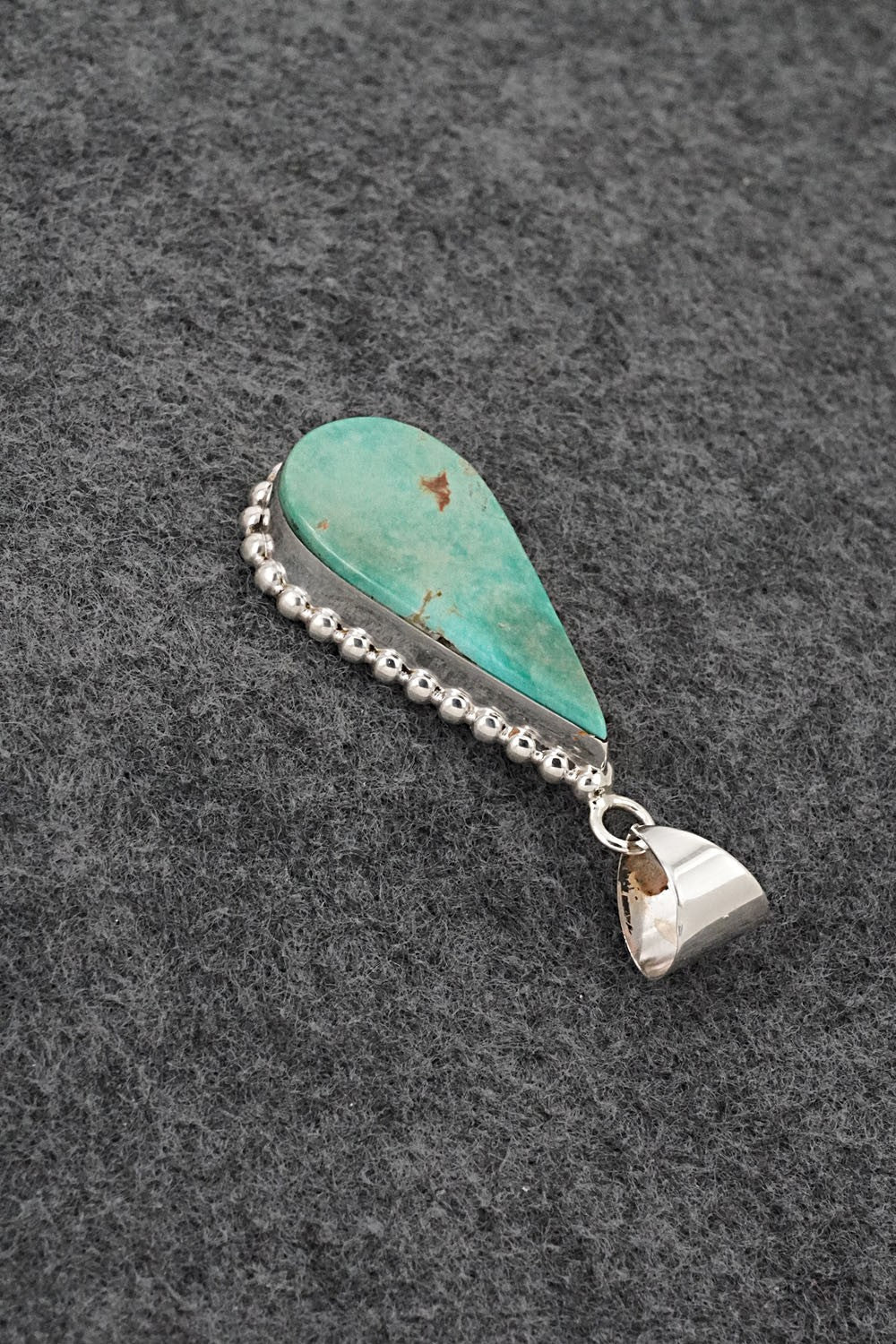 Turquoise & Sterling Silver Pendant - Larry Castillo