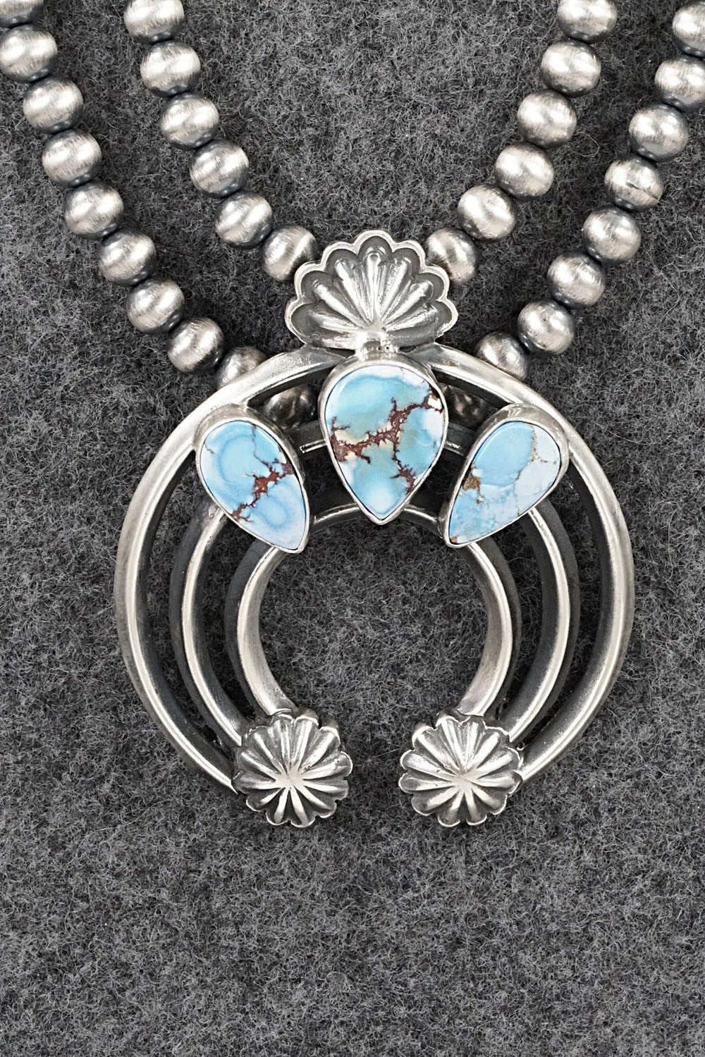 Turquoise & Sterling Silver Necklace - Davey Morgan