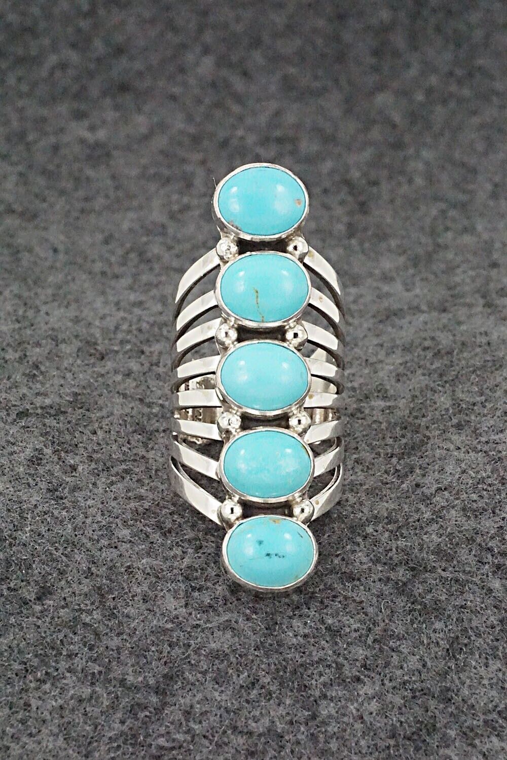 Turquoise & Sterling Silver Ring - Thomas Yazzie - Size 7