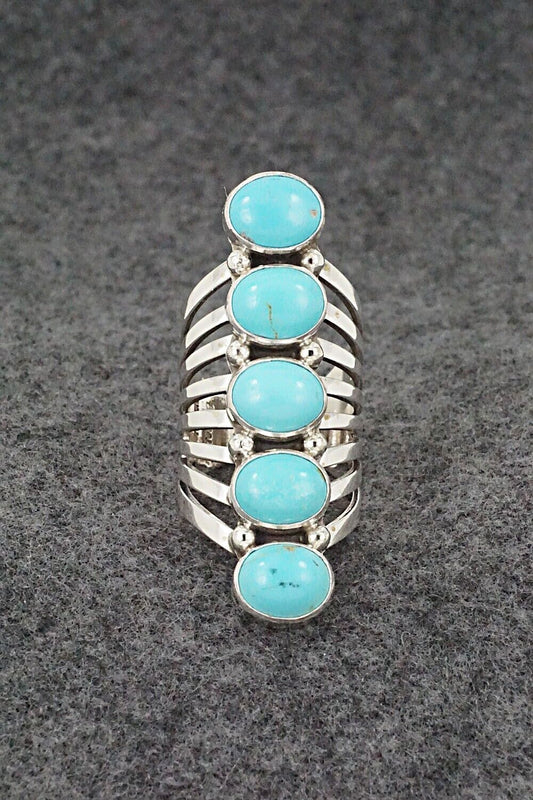 Turquoise & Sterling Silver Ring - Thomas Yazzie - Size 7