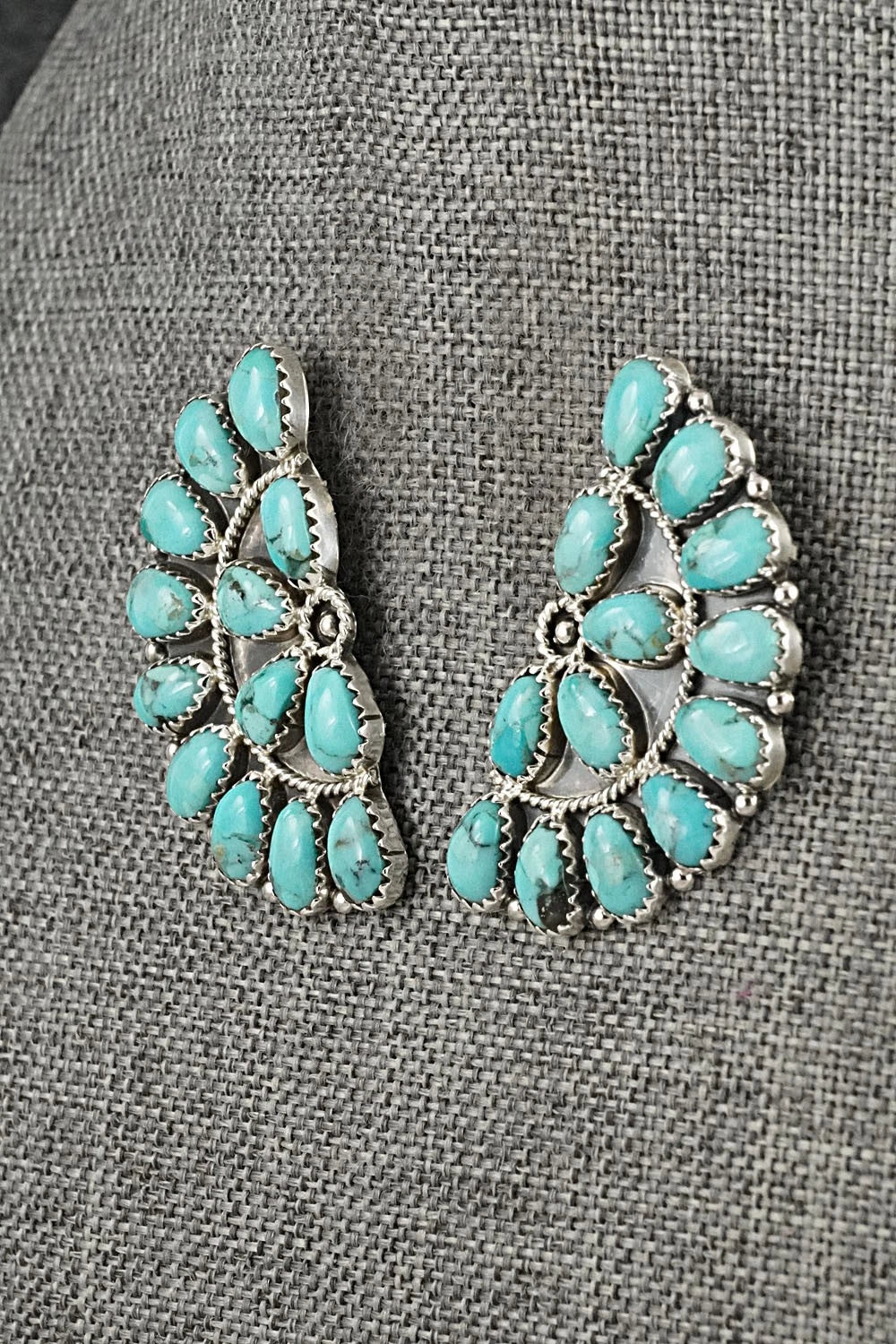 Turquoise & Sterling Silver Earrings - Gerald Mitchell