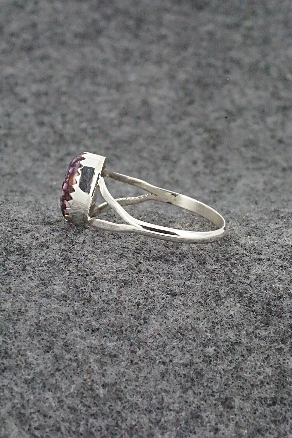 Spiny Oyster & Sterling Silver Ring - Robert Martinez - Size 8.25