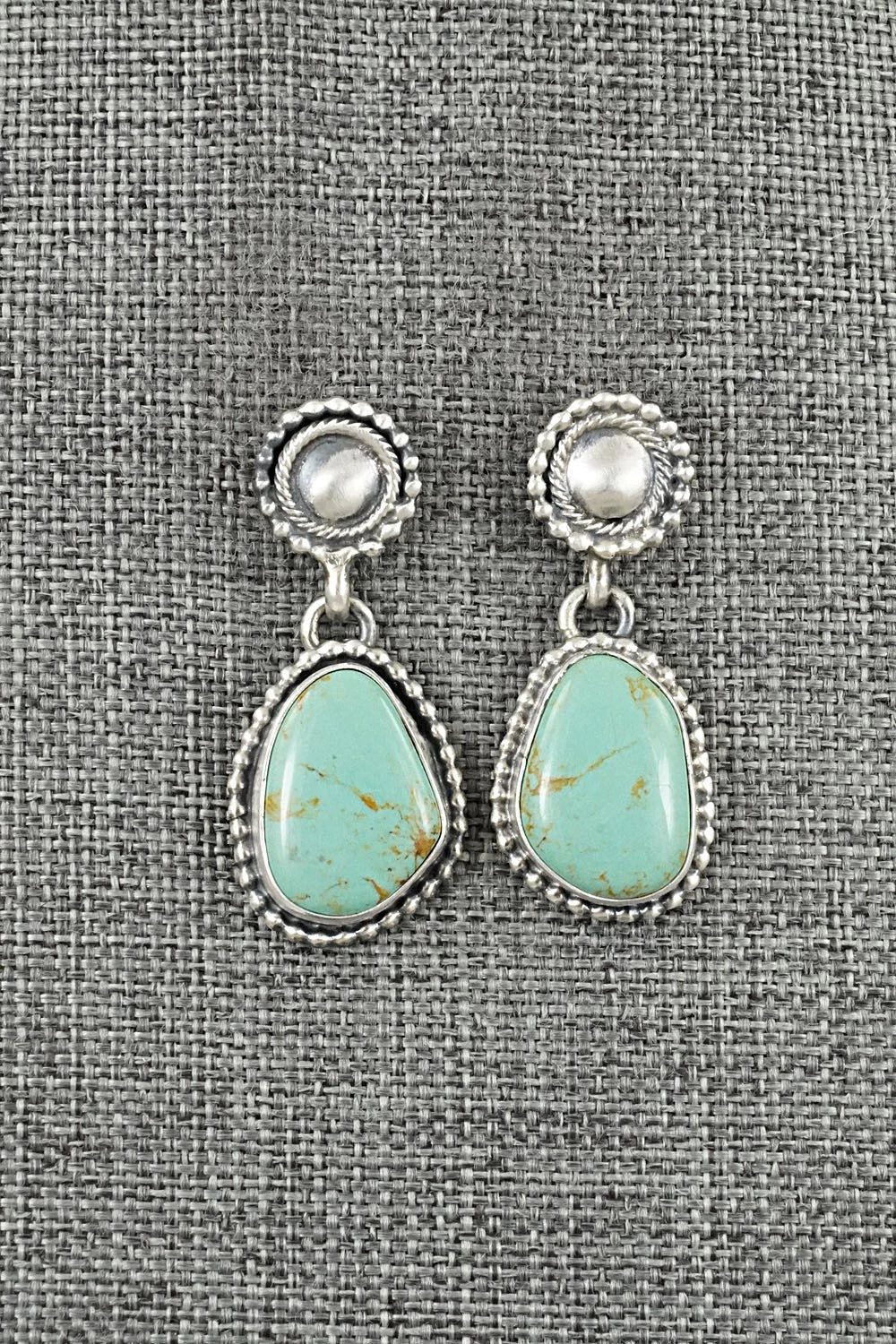 Turquoise & Sterling Silver Earrings - Darrin Livingston