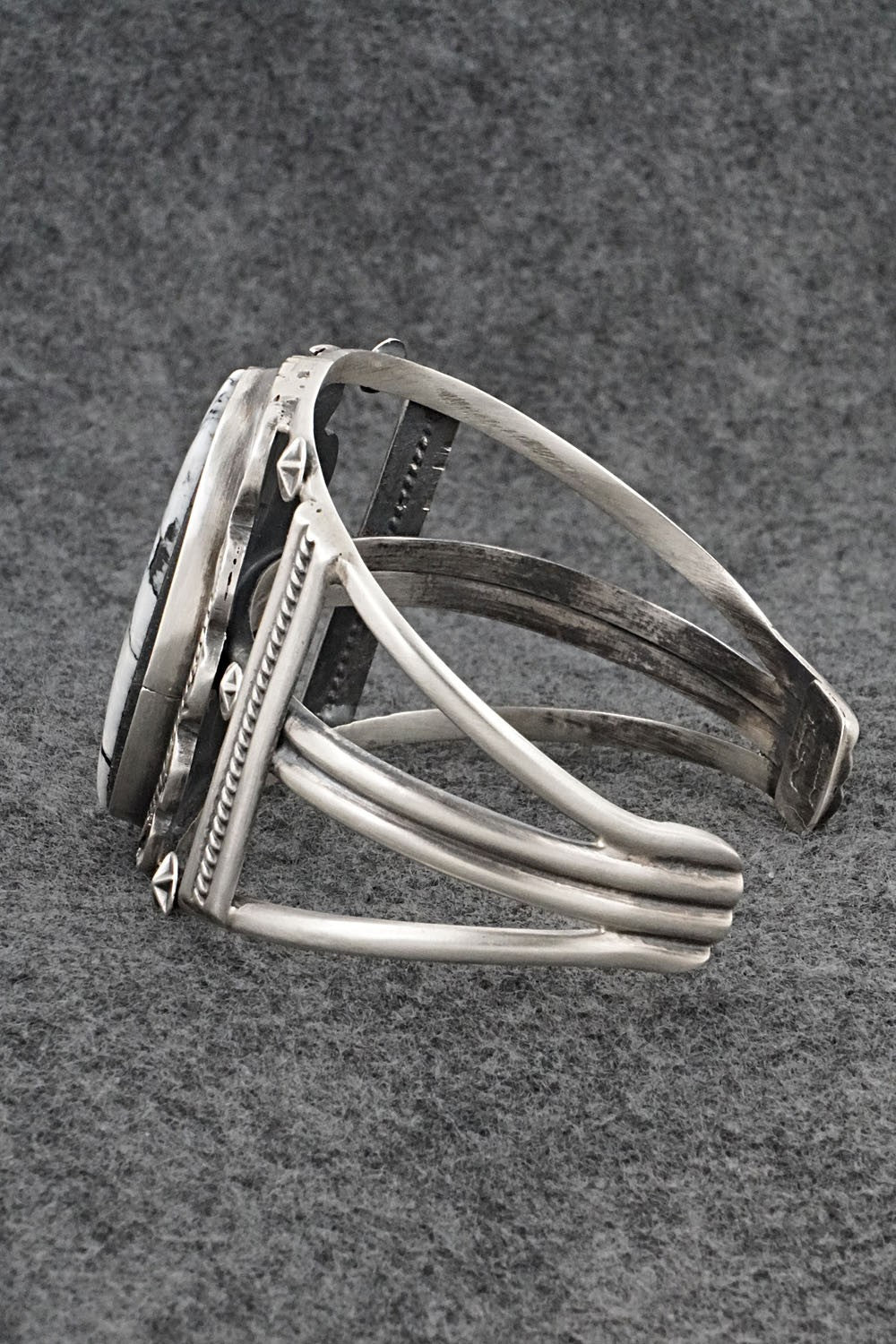 White Buffalo & Sterling Silver Bracelet - Vernon Johnson