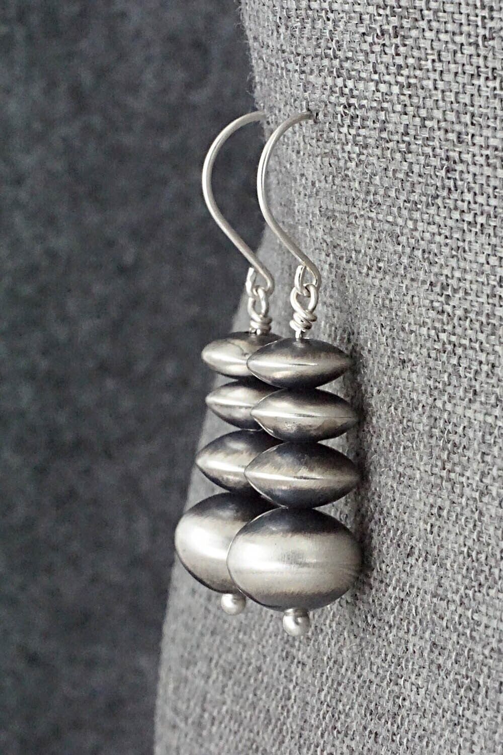 Sterling Silver Navajo Pearl Earrings - Bryannen Halwood