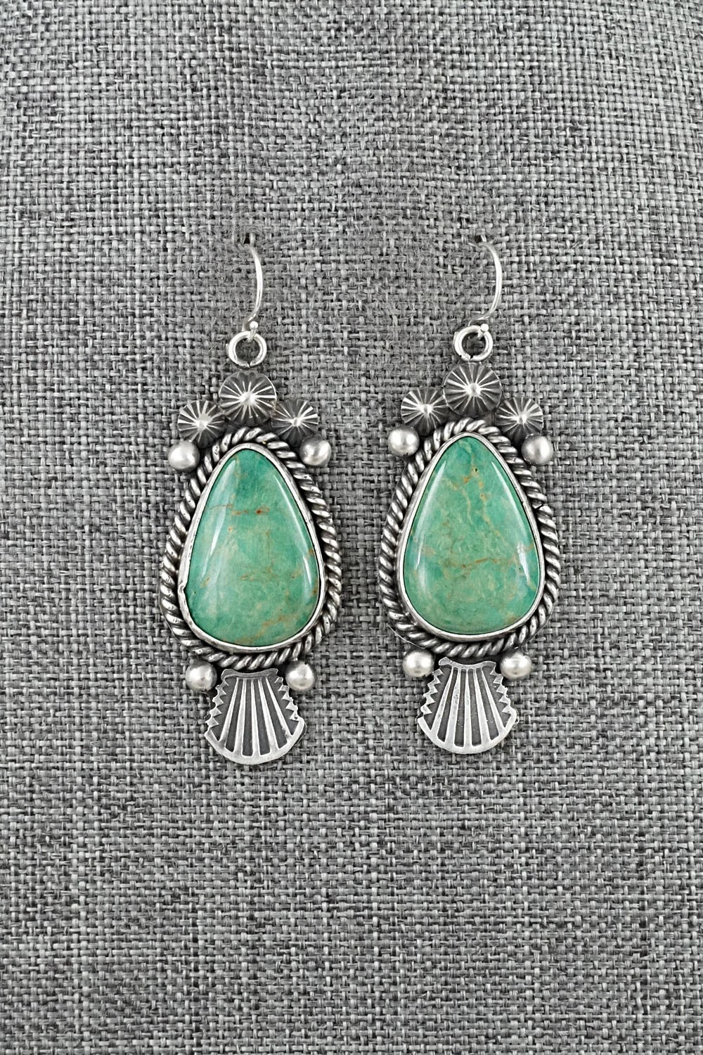 Turquoise & Sterling Silver Earrings - Michael Calladitto