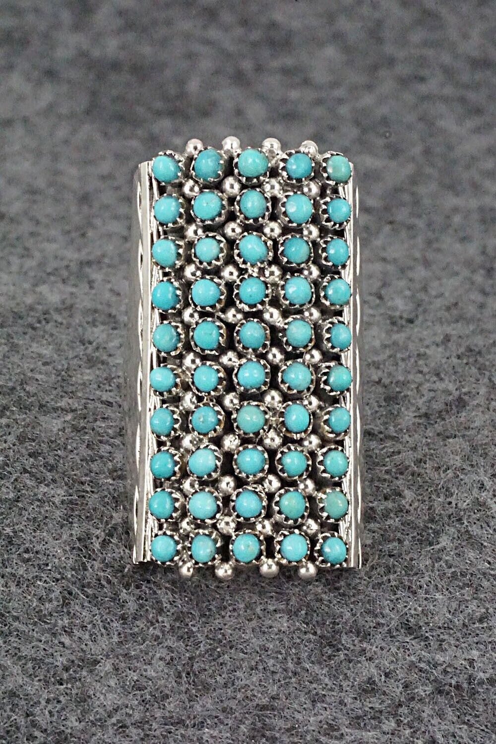 Turquoise & Sterling Silver Ring - Stephen Haloo - Size 8