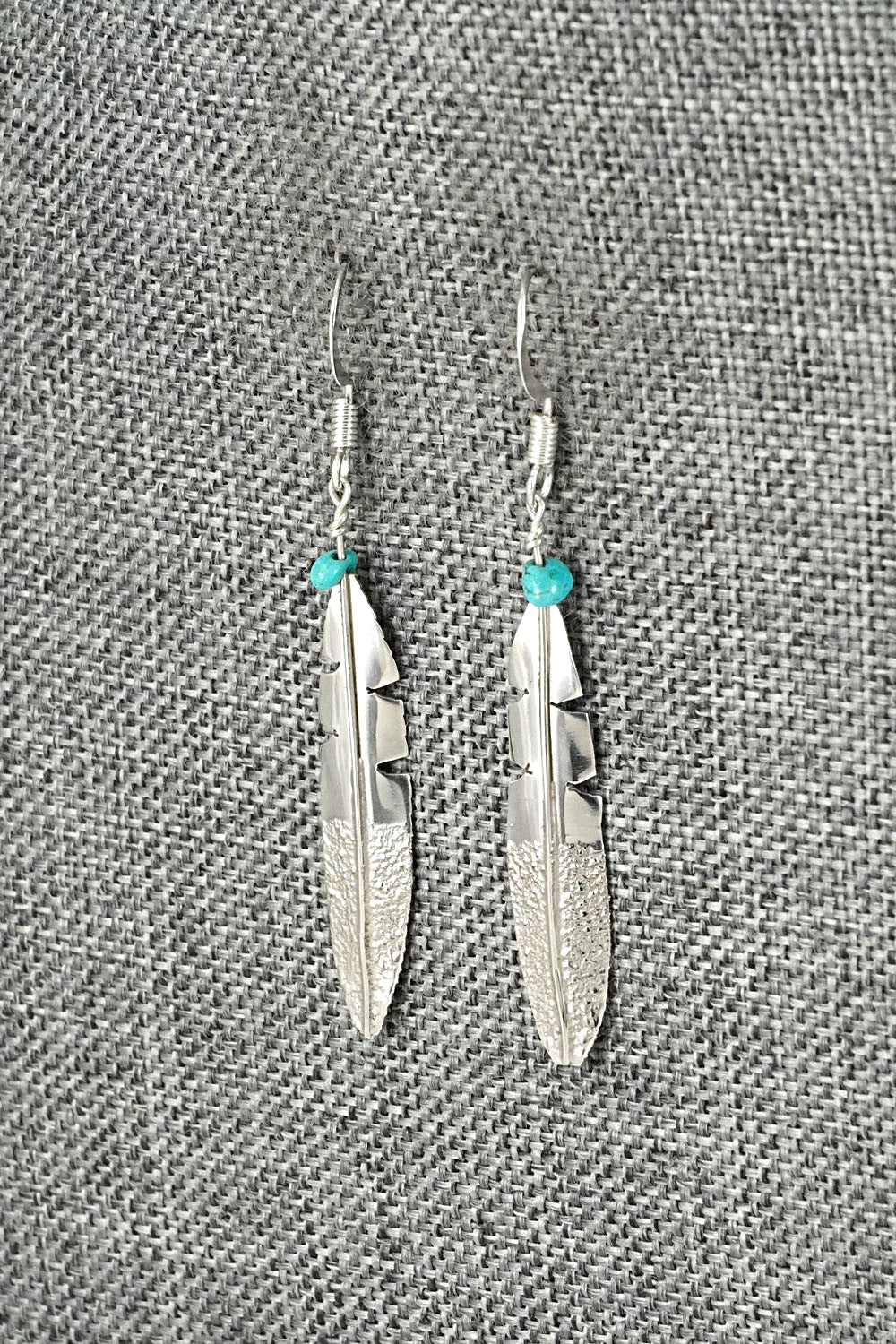 Turquoise & Sterling Silver Earrings - Marvin Arviso