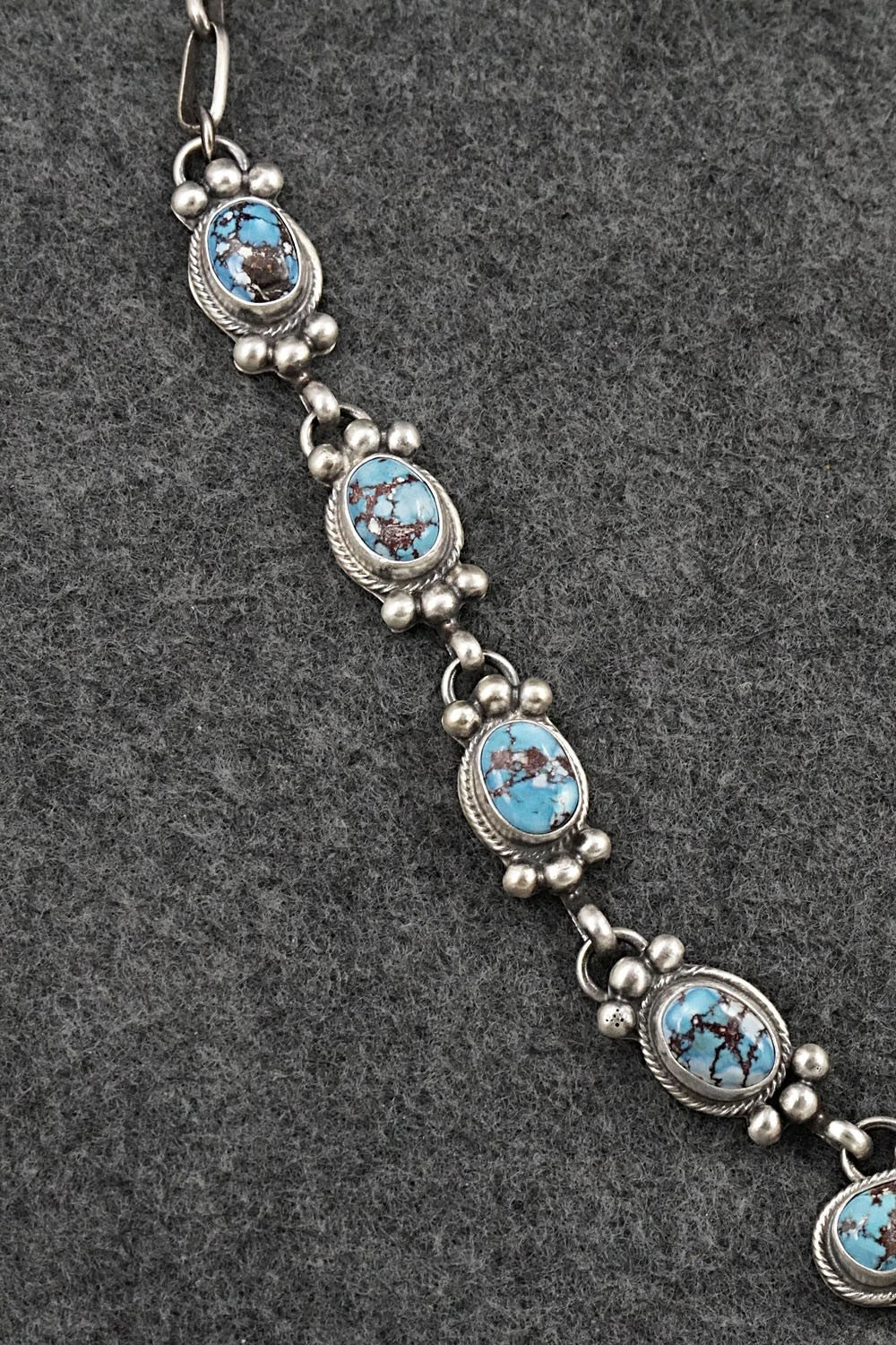 Turquoise & Sterling Silver Necklace and Earrings Set - Kathleen Livingston
