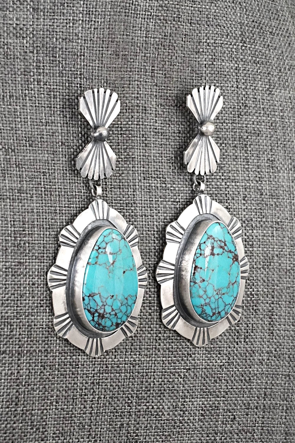 Turquoise & Sterling Silver Earrings - Mark Yazzie
