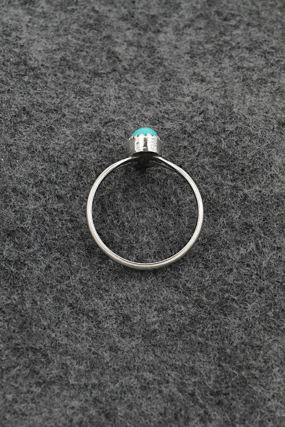 Turquoise & Sterling Silver Ring - Matthew Gordon - Size 7.5