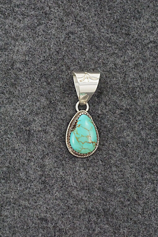 Turquoise & Sterling Silver Pendant - Ernest Hawthorne