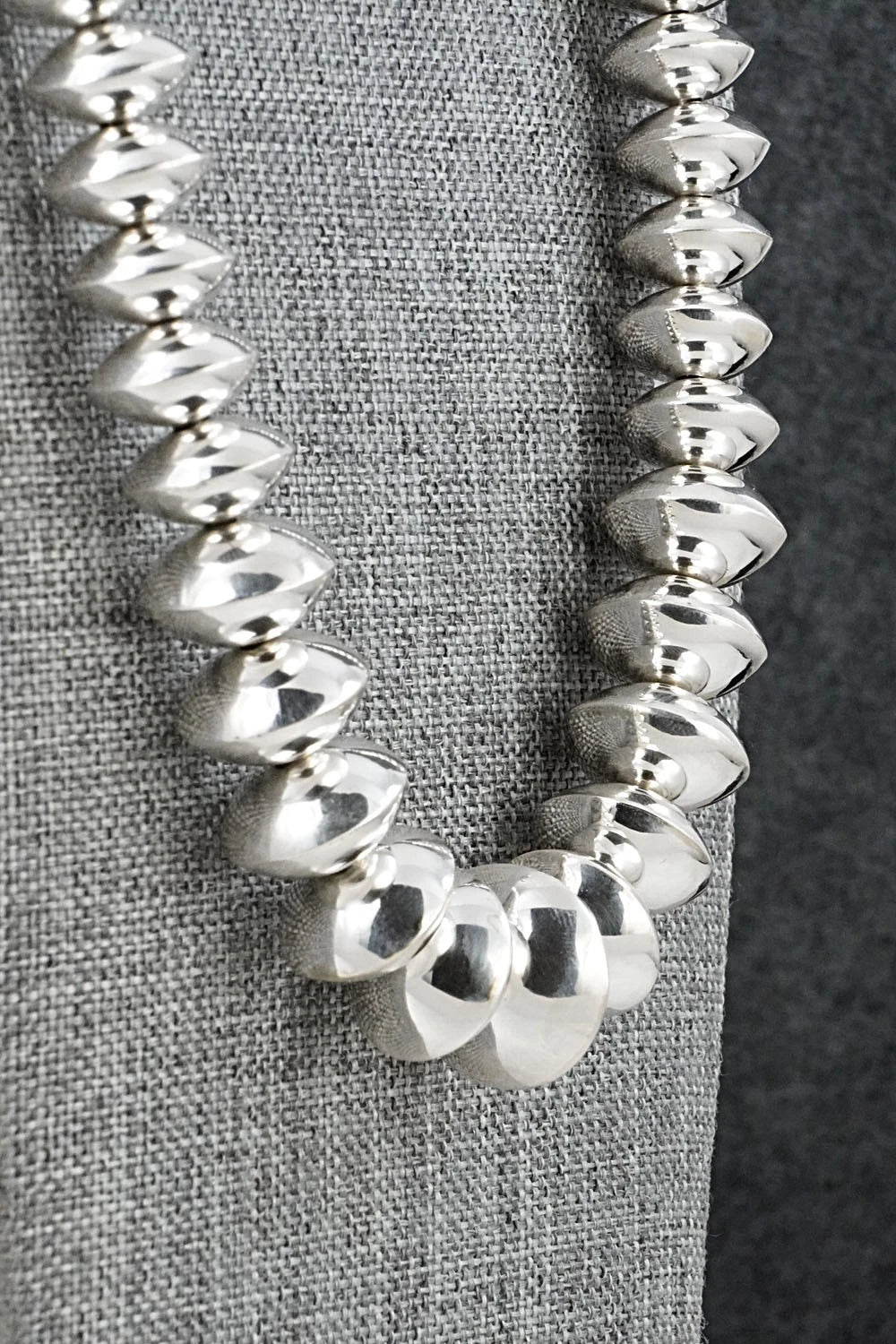 Sterling Silver Navajo Pearl Necklace & Earrings Set - Frankie Miller