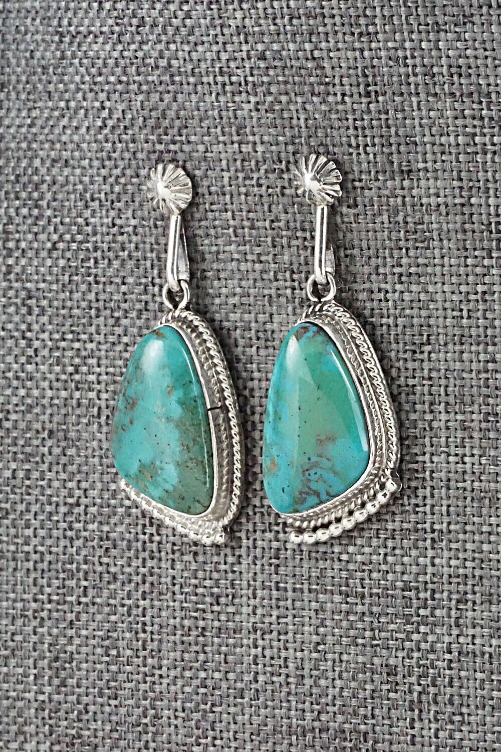 Turquoise and Sterling Silver Earrings - Sharon McCarthy