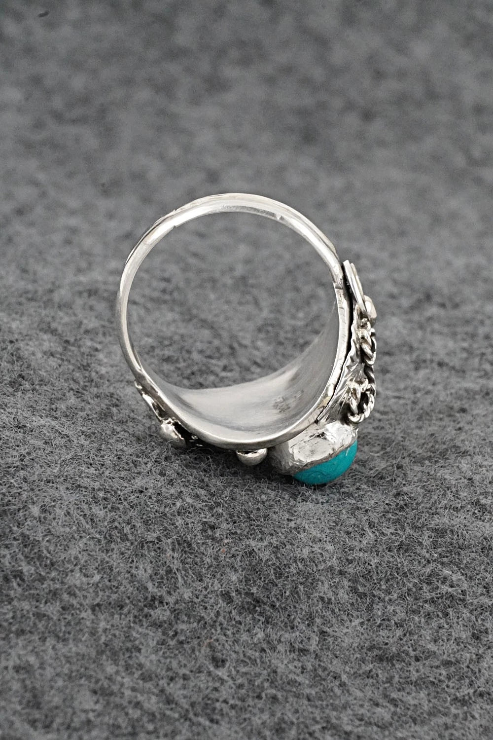 Turquoise & Sterling Silver Ring - Lauren Brown - Size 11.5