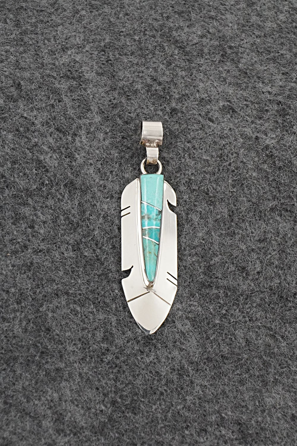 Turquoise & Sterling Silver Pendant - Marilyn Yazzie