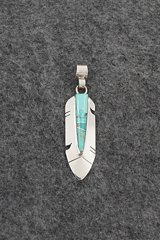 Turquoise & Sterling Silver Pendant - Marilyn Yazzie