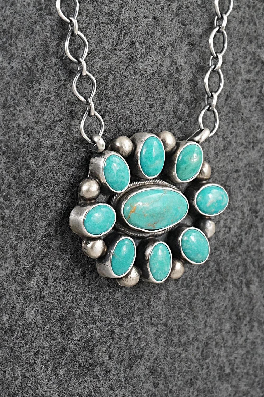 Turquoise & Sterling Silver Necklace - Kathleen Livingston