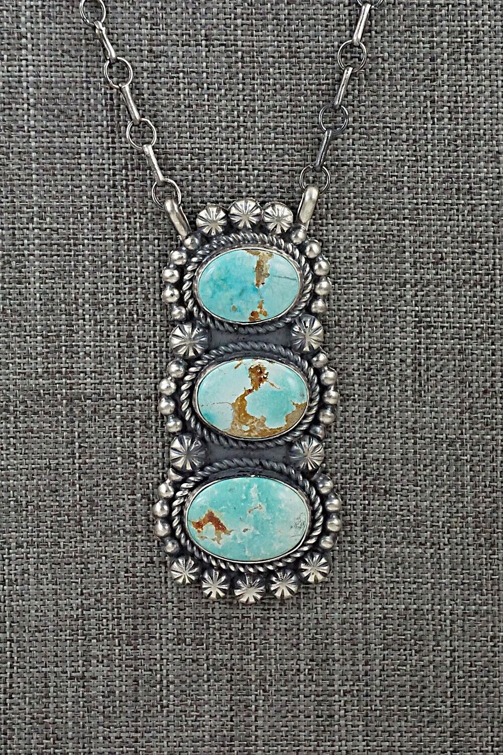 Turquoise & Sterling Silver Necklace - Jeff James
