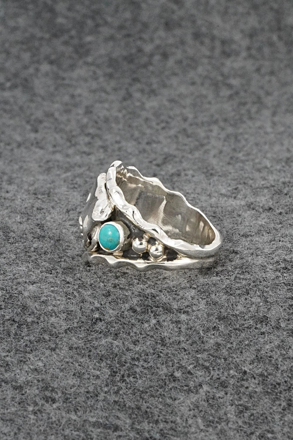 Turquoise & Sterling Silver Ring - Genevieve Francisco - Size 11.5