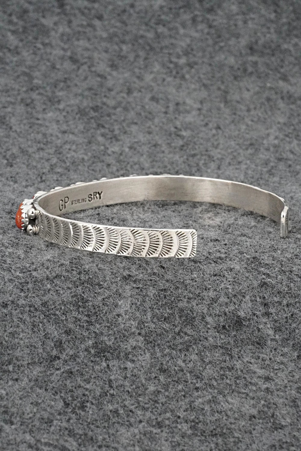 Coral & Sterling Silver Bracelet - Gaynell Parker