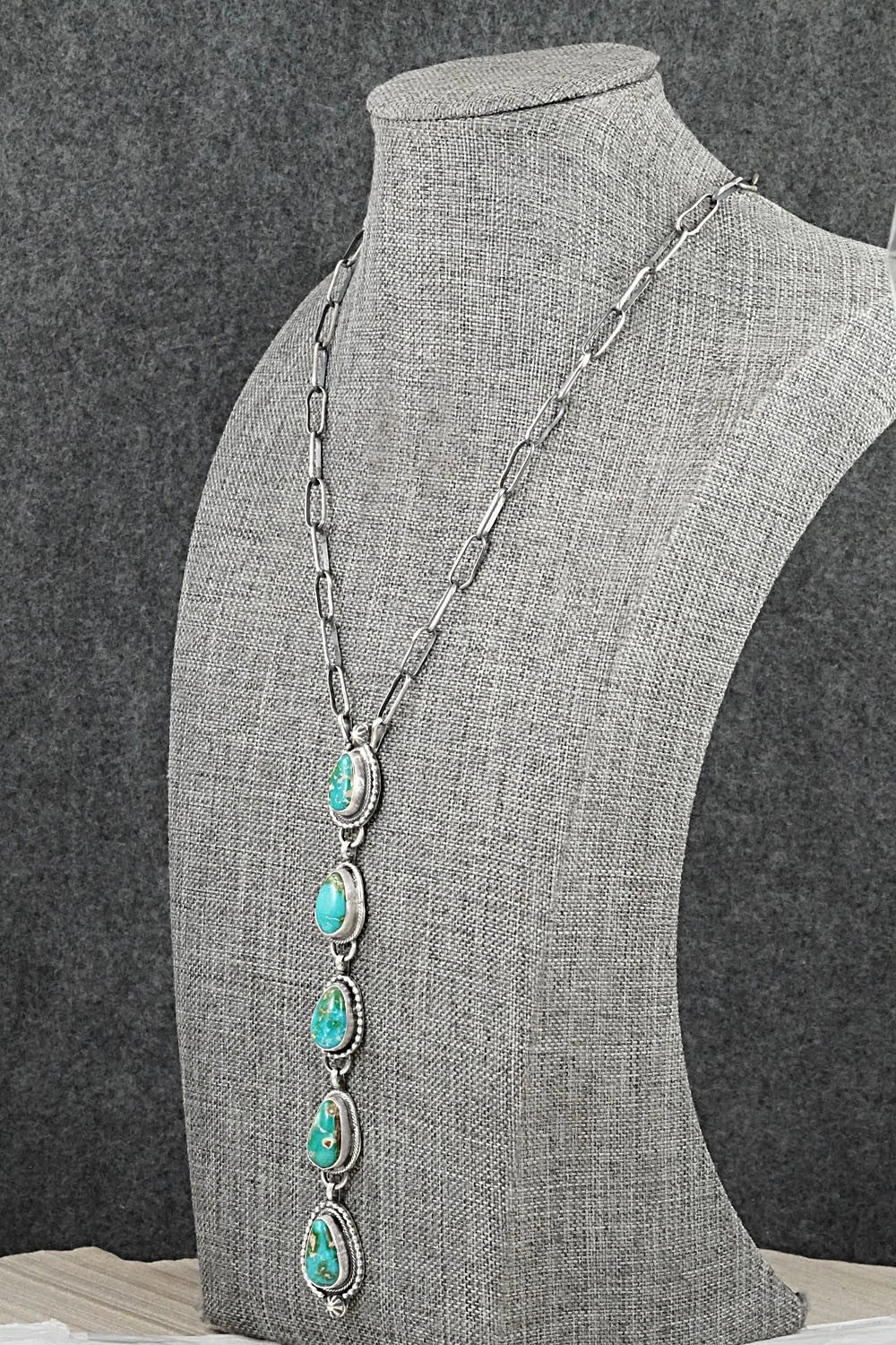 Turquoise & Sterling Silver Necklace - Bobby Johnson