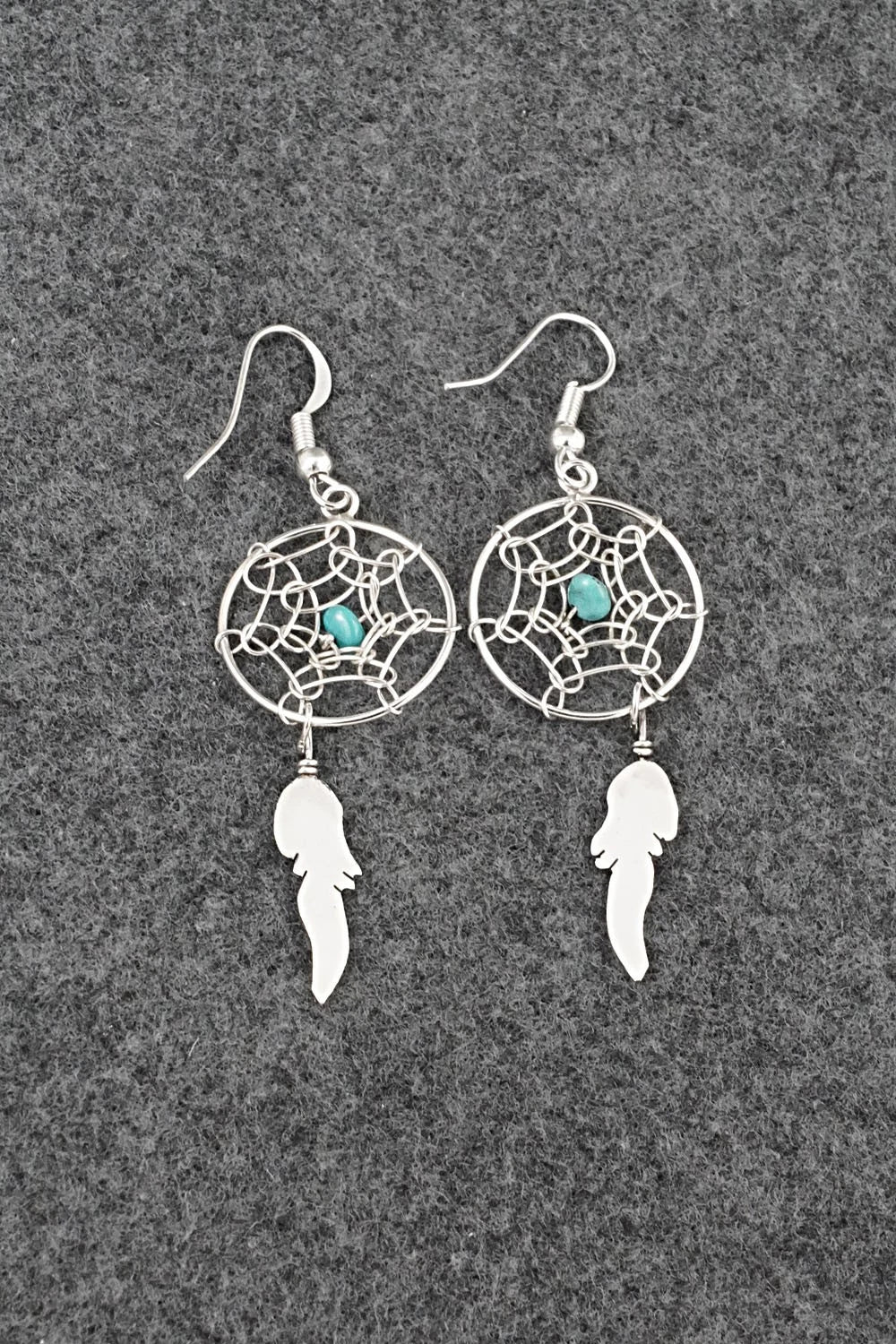 Turquoise & Sterling Silver Earrings - Lorenzo Arviso