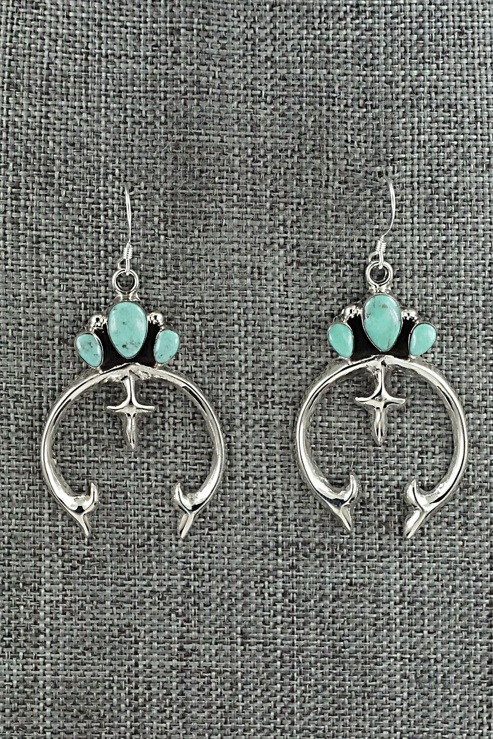 Turquoise & Sterling Silver Earrings - Sarah Yazzie