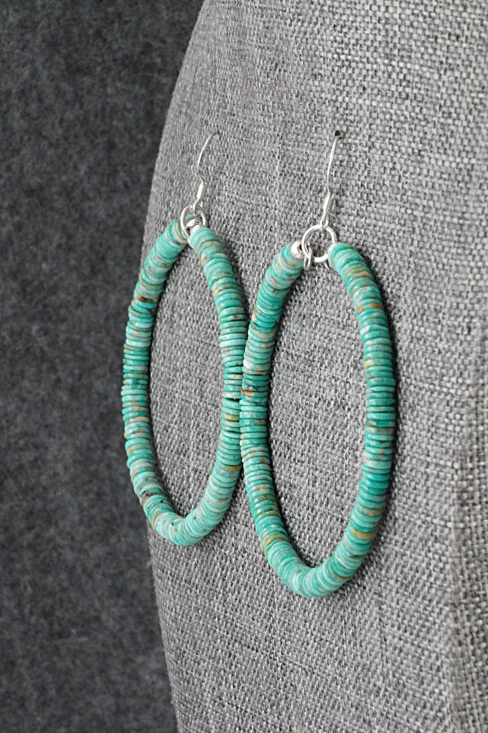 Turquoise & Sterling Silver Earrings - Doreen Jake