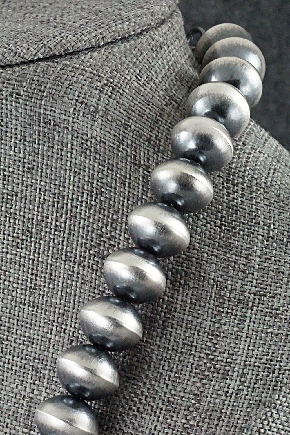 Sterling Silver Navajo Pearl Necklace 20" - Tonisha Haley