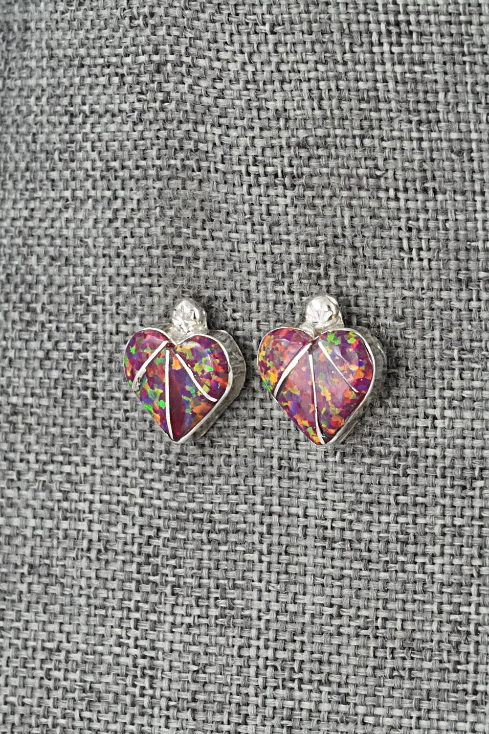 Opalite Inlay & Sterling Silver Earrings - Ola Eriacho