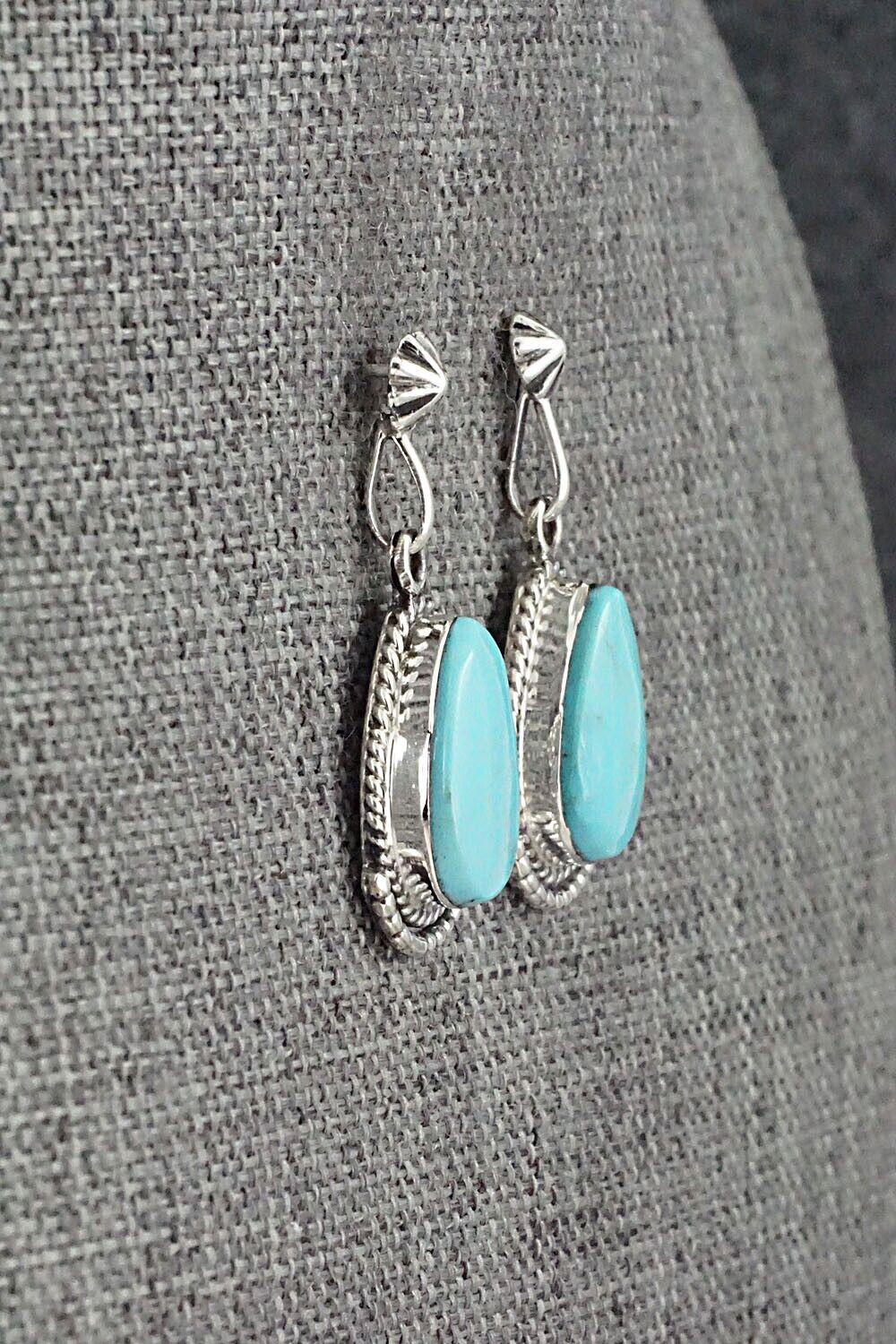 Turquoise and Sterling Silver Earrings - Sharon McCarthy