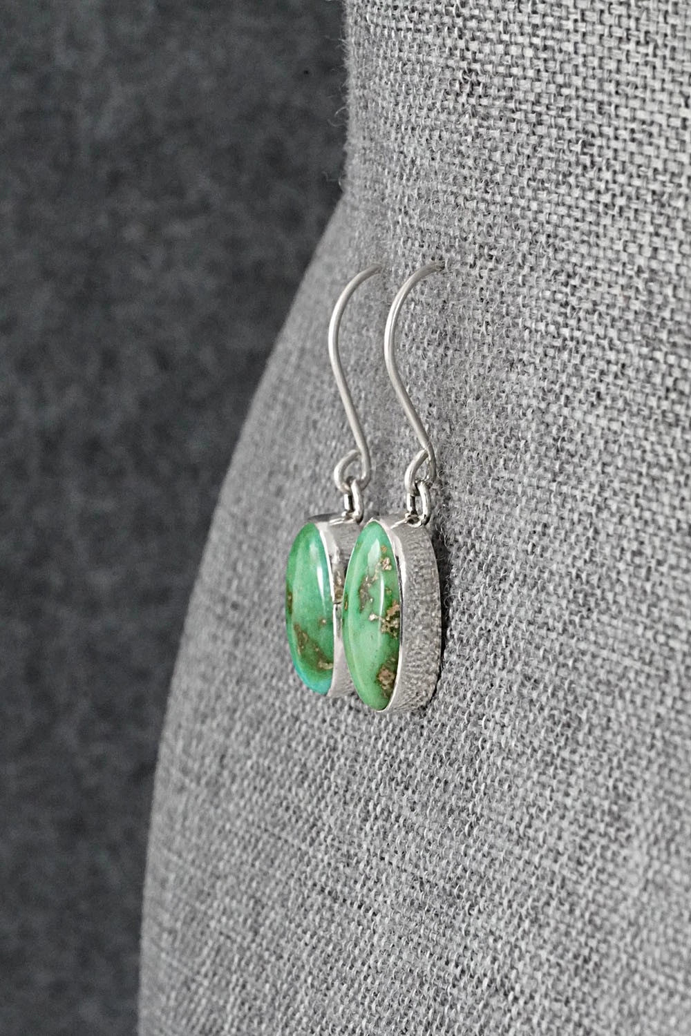 Turquoise & Sterling Silver Earrings - Eugene Gruber