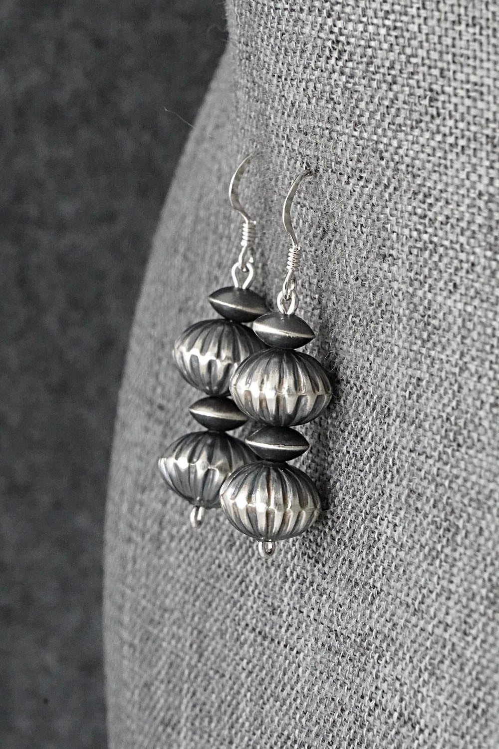 Sterling Silver Navajo Pearl Earrings - Preston Haley