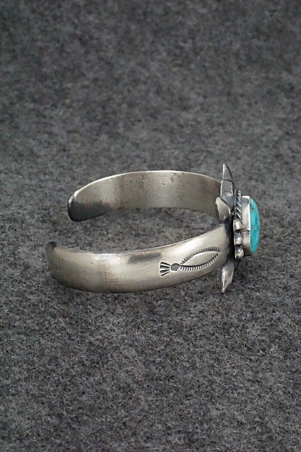 Turquoise & Sterling Silver Bracelet - Harrison Bitsue