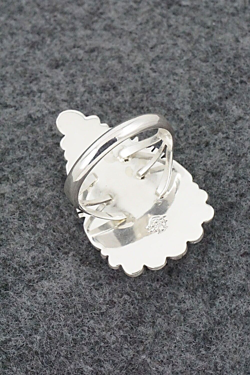 White Buffalo & Sterling Silver Ring - Daniel Benally - Size 10