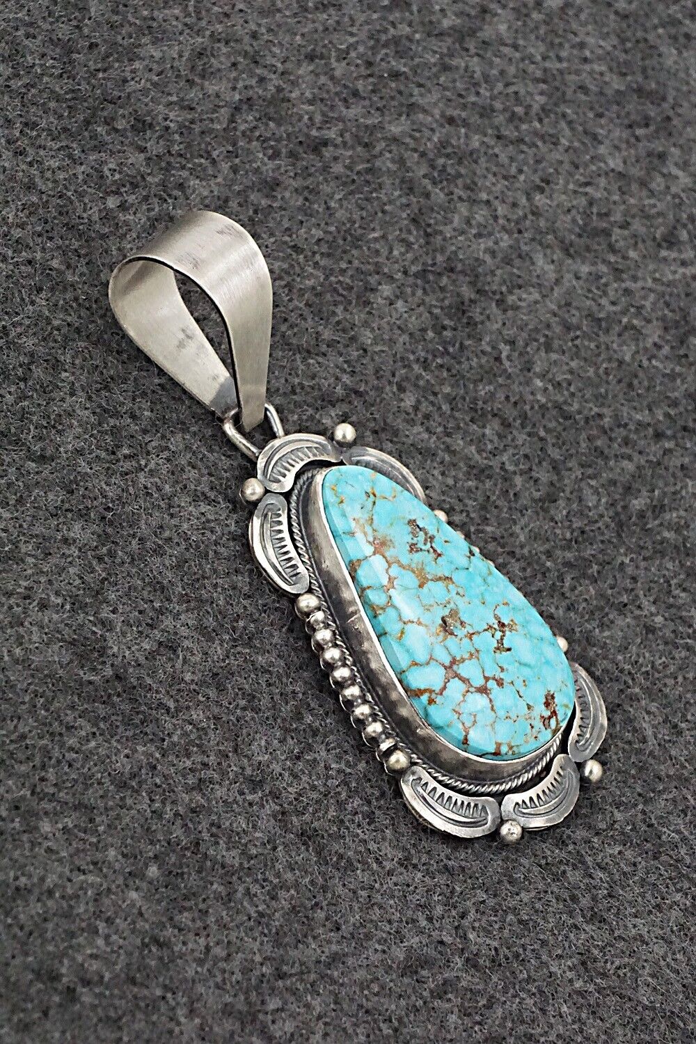 Turquoise & Sterling Silver Pendant - Daniel Benally