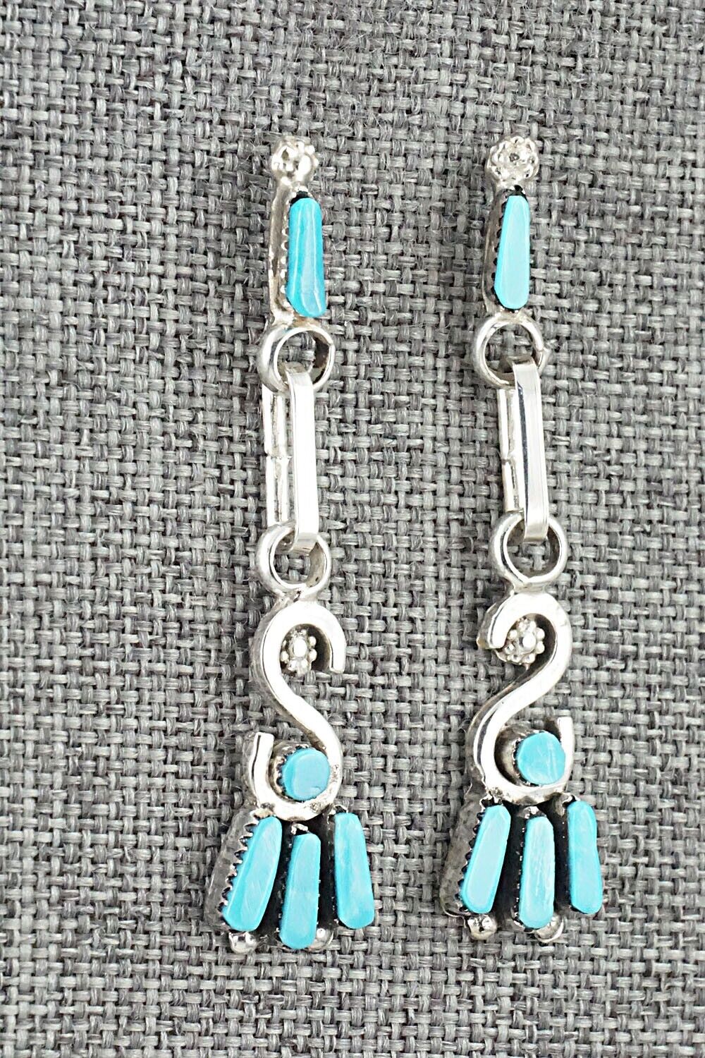 Turquoise & Sterling Silver Earrings - Carlene Hattie